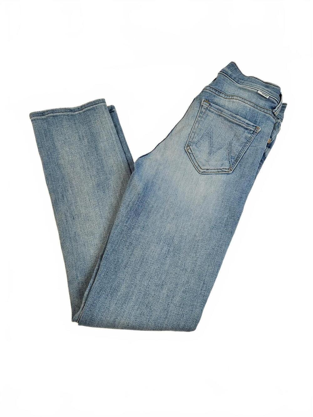 Mother Mid Rise Dazzler Flood in Wash Color "Sweet Petals" Straight Leg Jean-25W